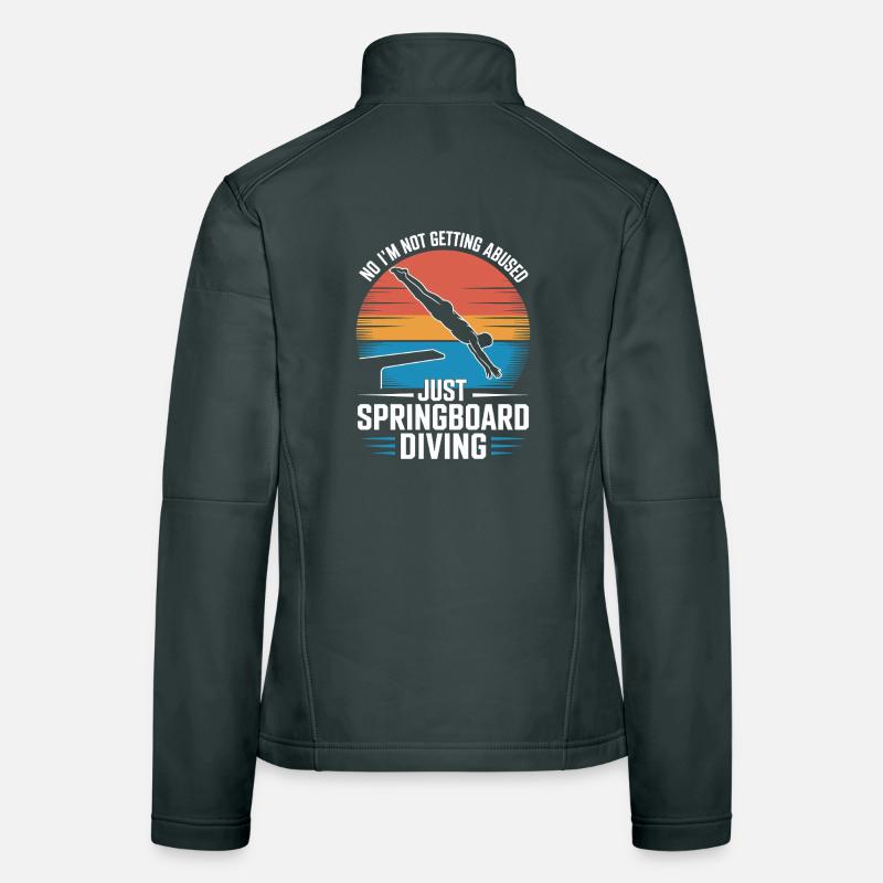 Diving diving board Women's Softshell Jacket