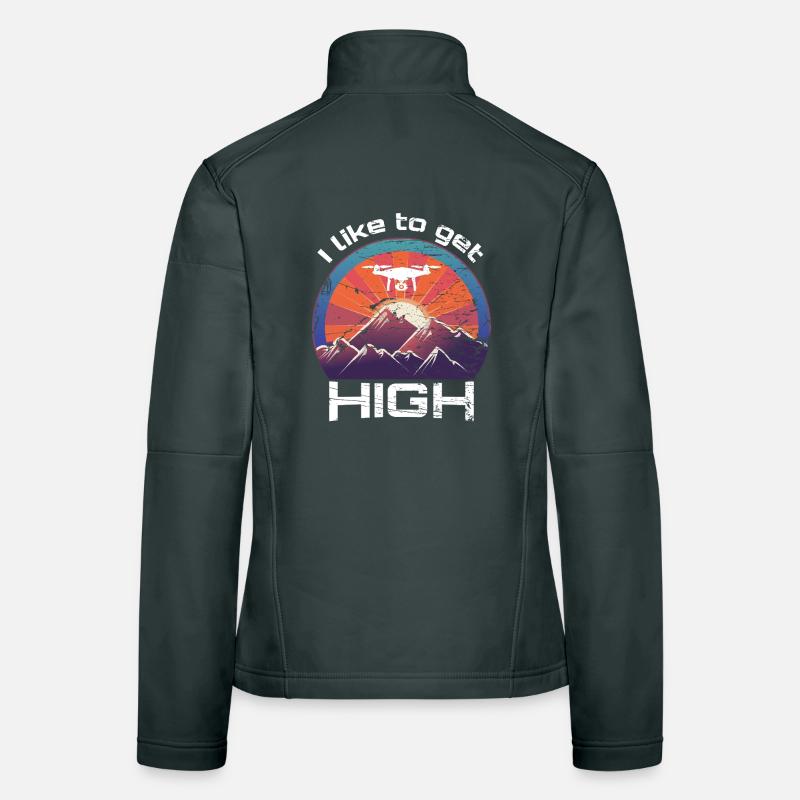 I like to get high drone pilot Women's Softshell Jacket