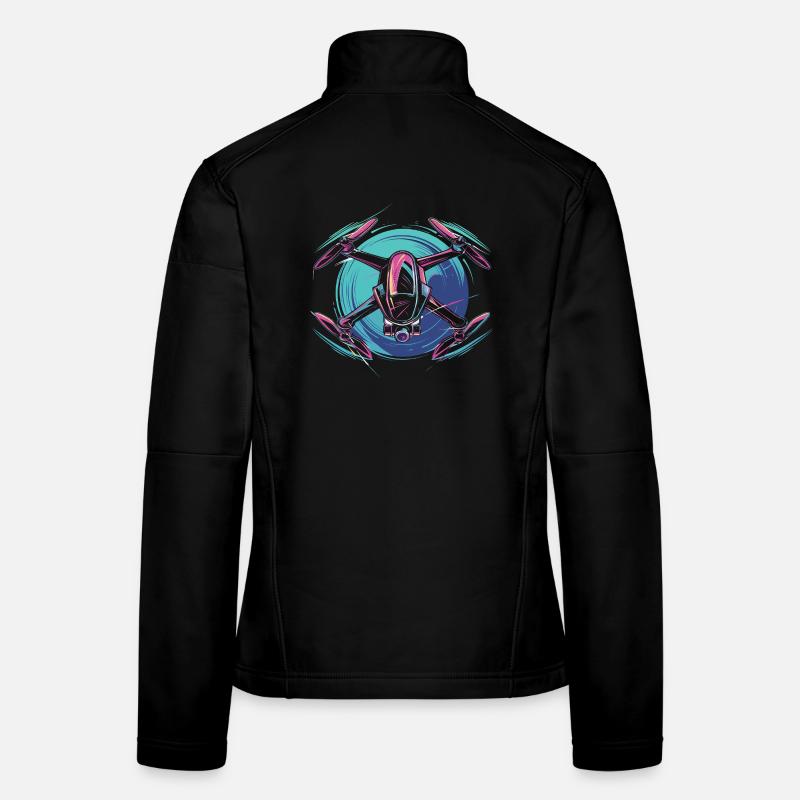 Drone dynamique Veste en tissu softshell Femme