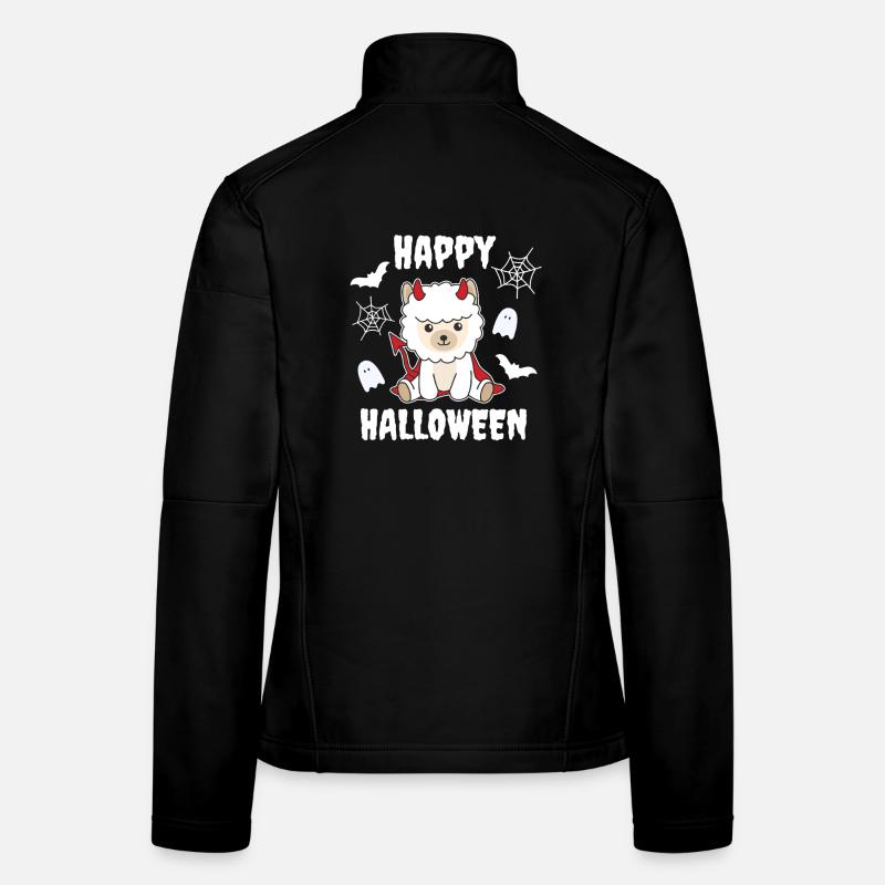 Alpaca Happy Halloween Devil Costume Women's Softshell Jacket