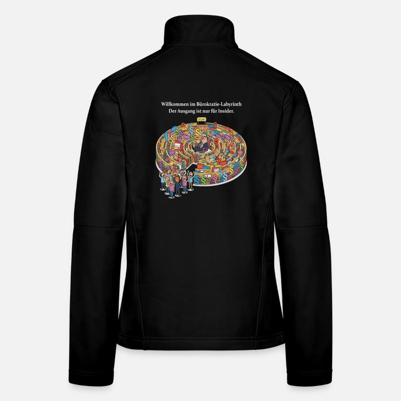 Le labyrinthe de la bureaucratie Veste en tissu softshell Femme