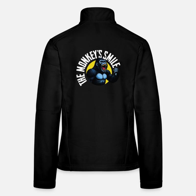 Roaring Gorilla in Vintage Style - Women's Softshell Jacket - black