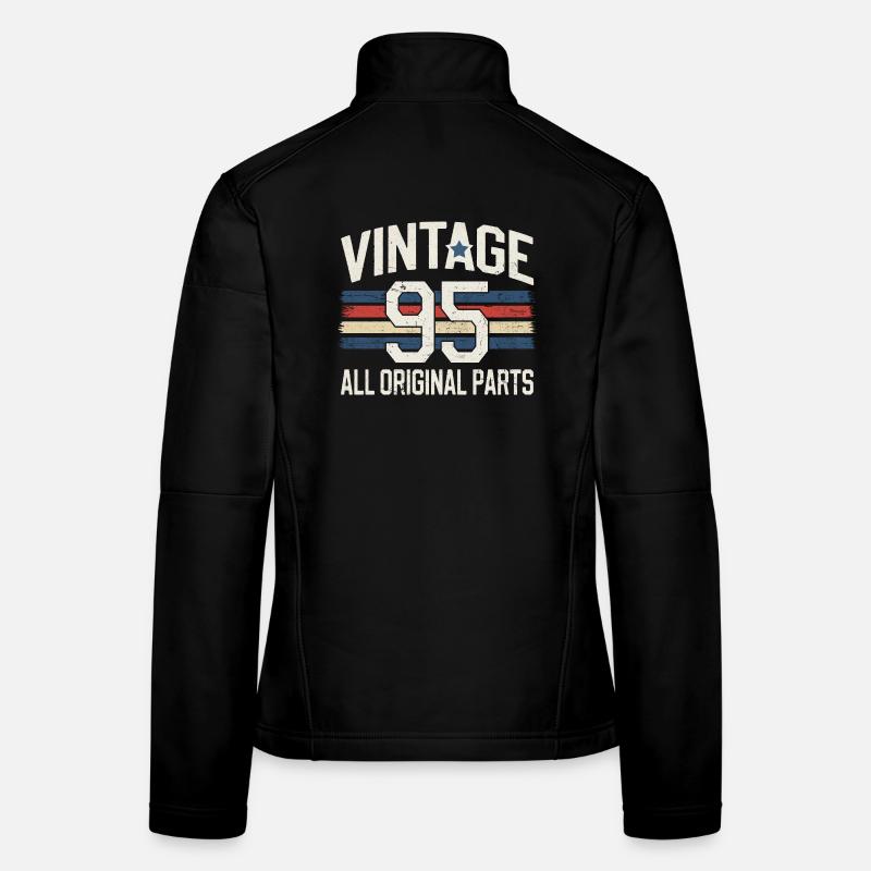 Retro Vintage 1995 Birthday Bday Women's Softshell Jacket