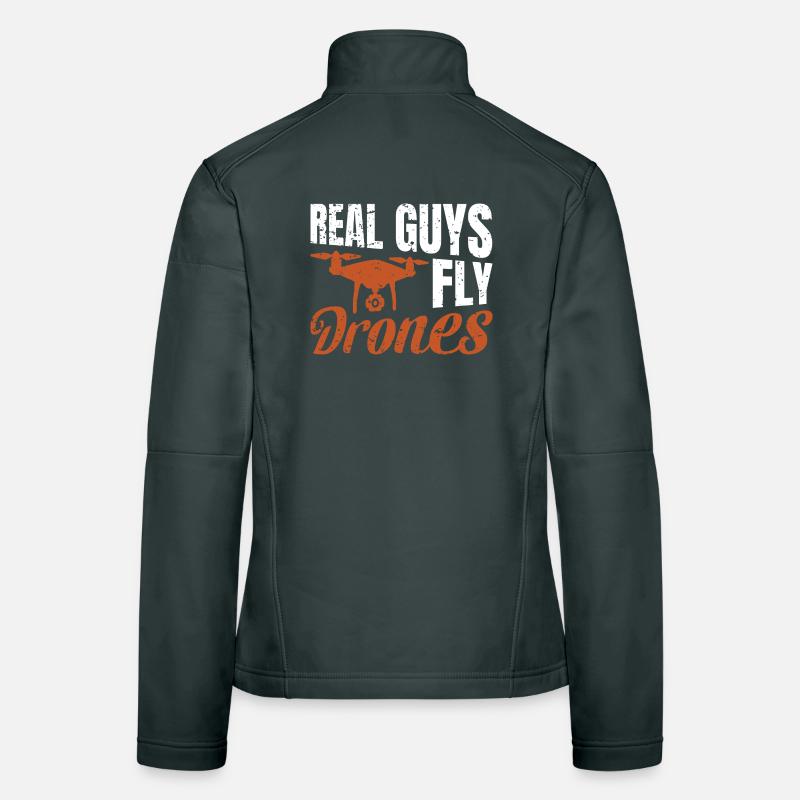 Real Guys fly Drones Women's Softshell Jacket