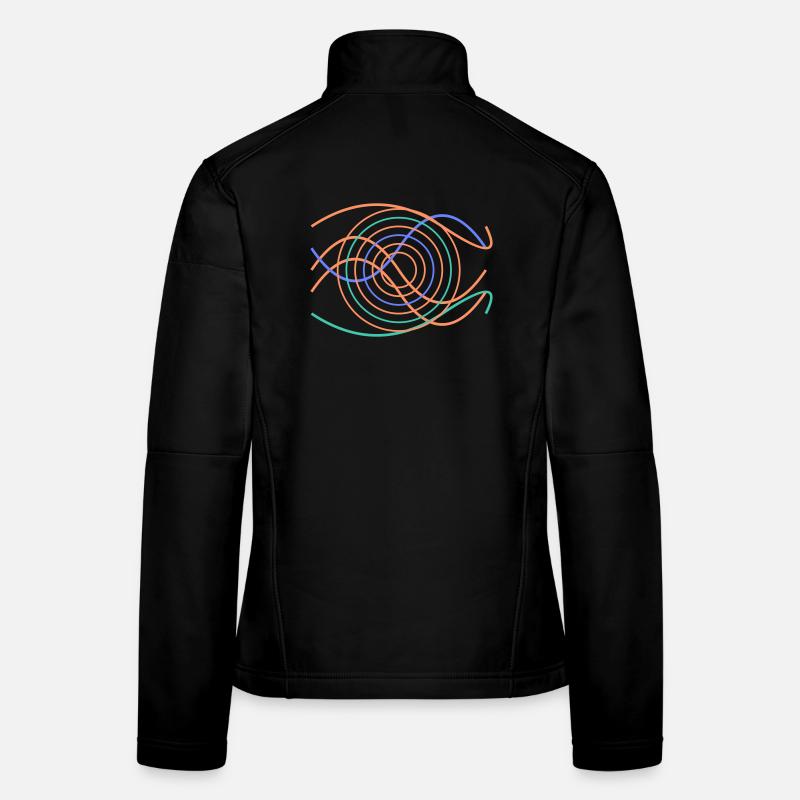Abstract wave design Women's Softshell Jacket