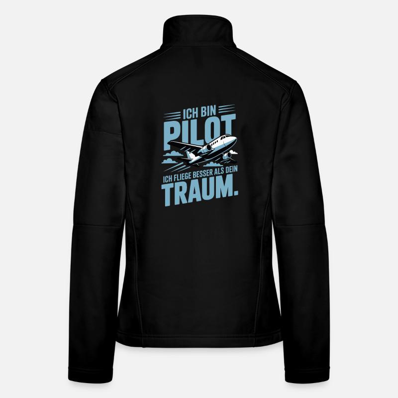 Idée cadeau pilote Veste en tissu softshell Femme