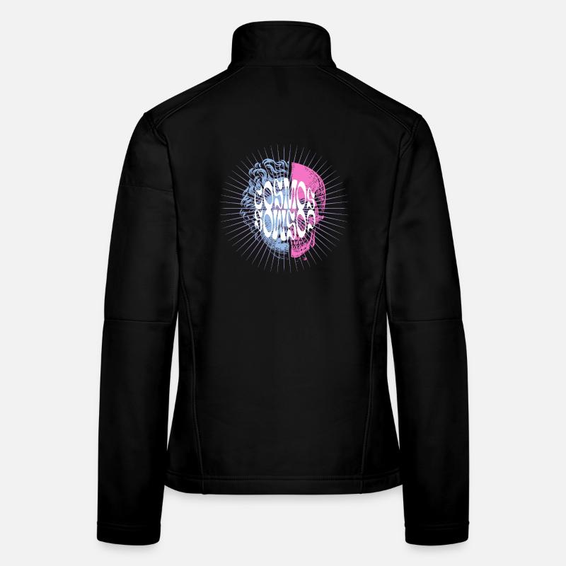 Cosmic Skull Typography Design Women's Softshell Jacket