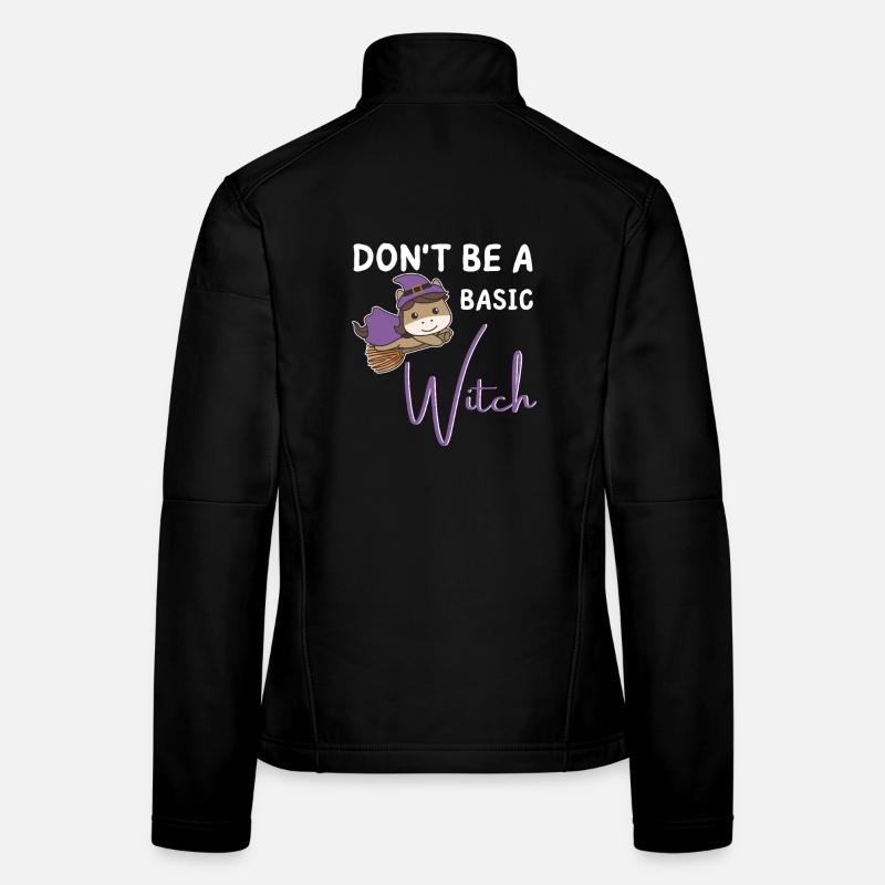 Cheval Sorcière d'Halloween Les sorcières ne sont pas des sorcières de base Veste en tissu softshell Femme