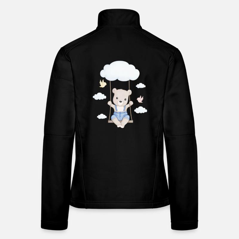 kleiner niedlicher Bär auf Schaukel Frauen Softshelljacke