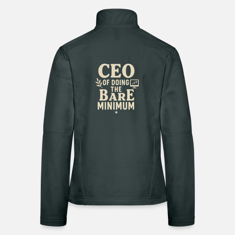 Impression de motivation minimaliste pour le PDG Veste en tissu softshell Femme