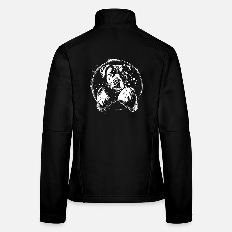 Hund Boxer Boxen MMA Frauen Softshelljacke