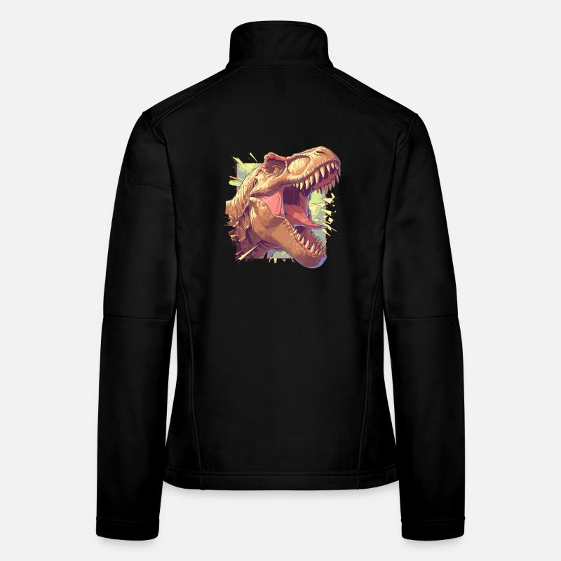 Dino Dinosaure Dinosaure Veste en tissu softshell Femme