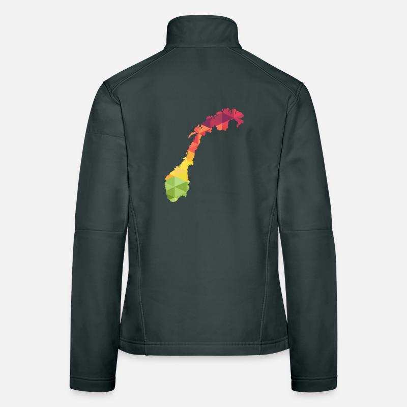 Norway - Norge - Norway - abstract - map Women's Softshell Jacket
