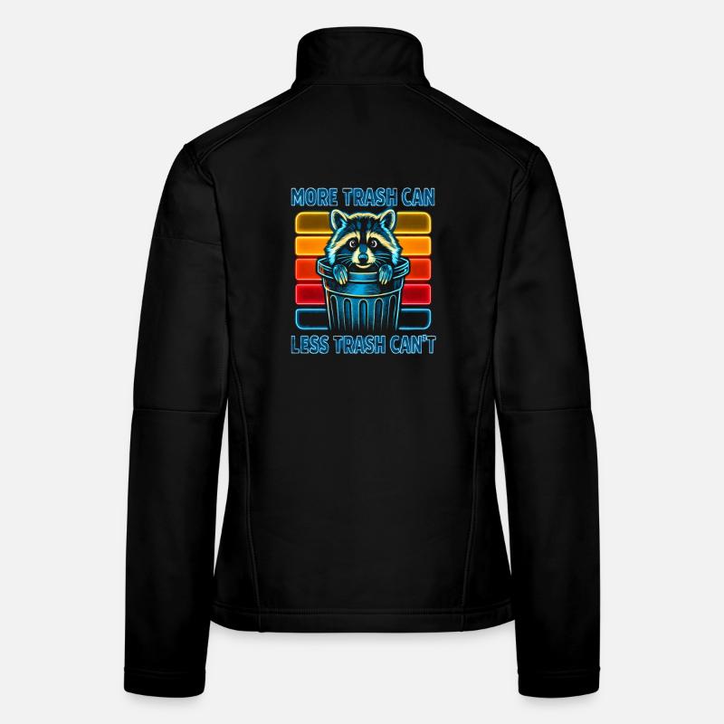 Waschbär Spruch Müll Humor Lustig Geschenkidee Frauen Softshelljacke