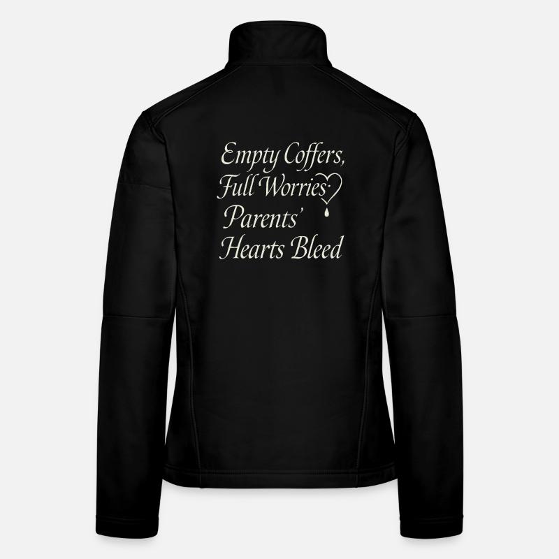 Empty coffers, full of worries Women's Softshell Jacket