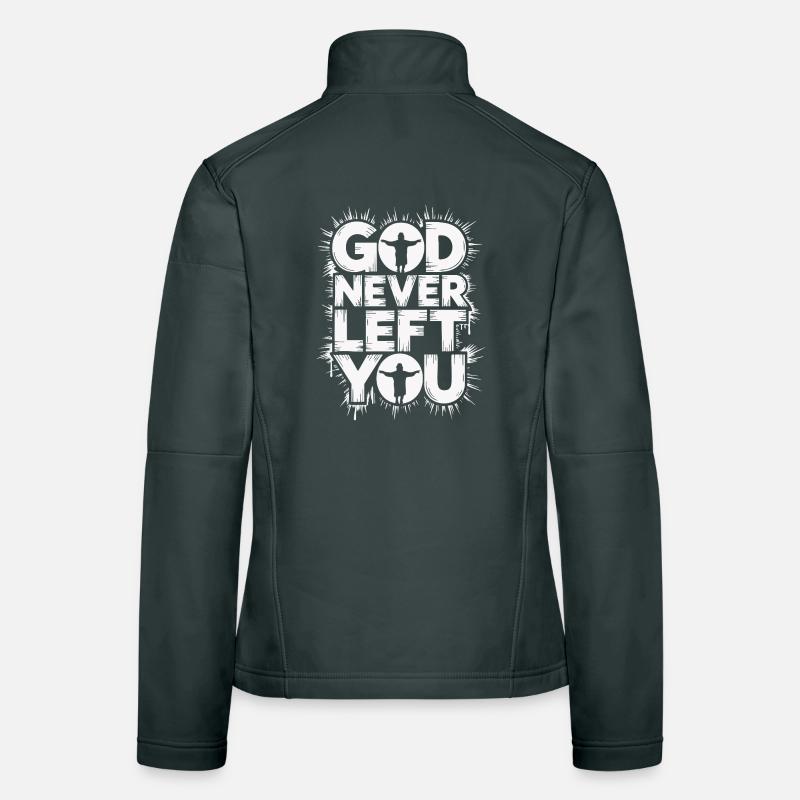 God Never Left You Design Women's Softshell Jacket