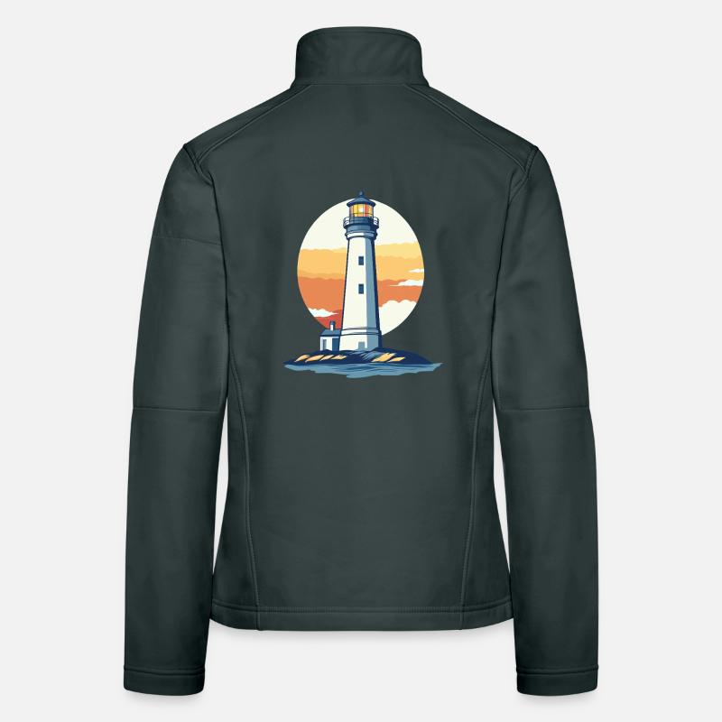Lighthouse at sunset Women's Softshell Jacket