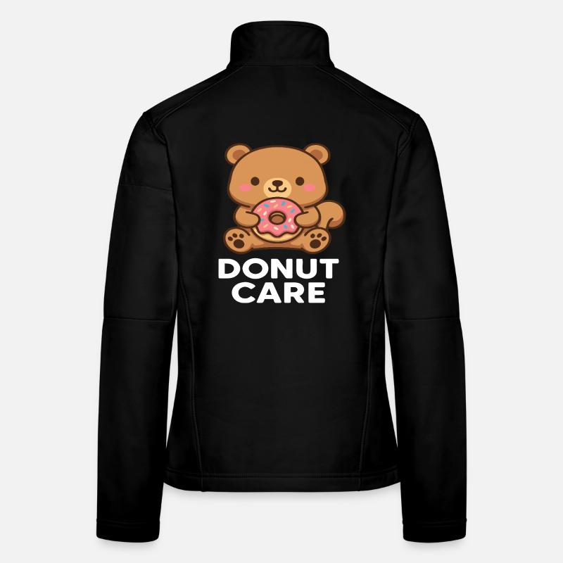 Cuddly bear with donut accessory Women's Softshell Jacket