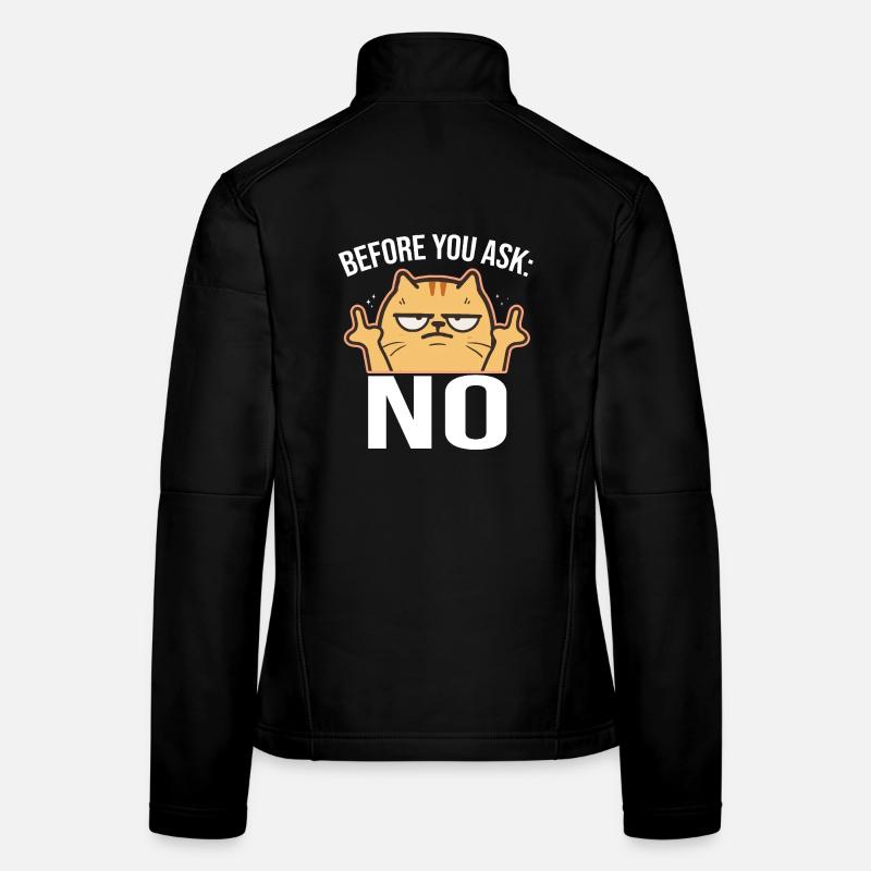 Before You Ask: No Middle Finger - Women's Softshell Jacket - black