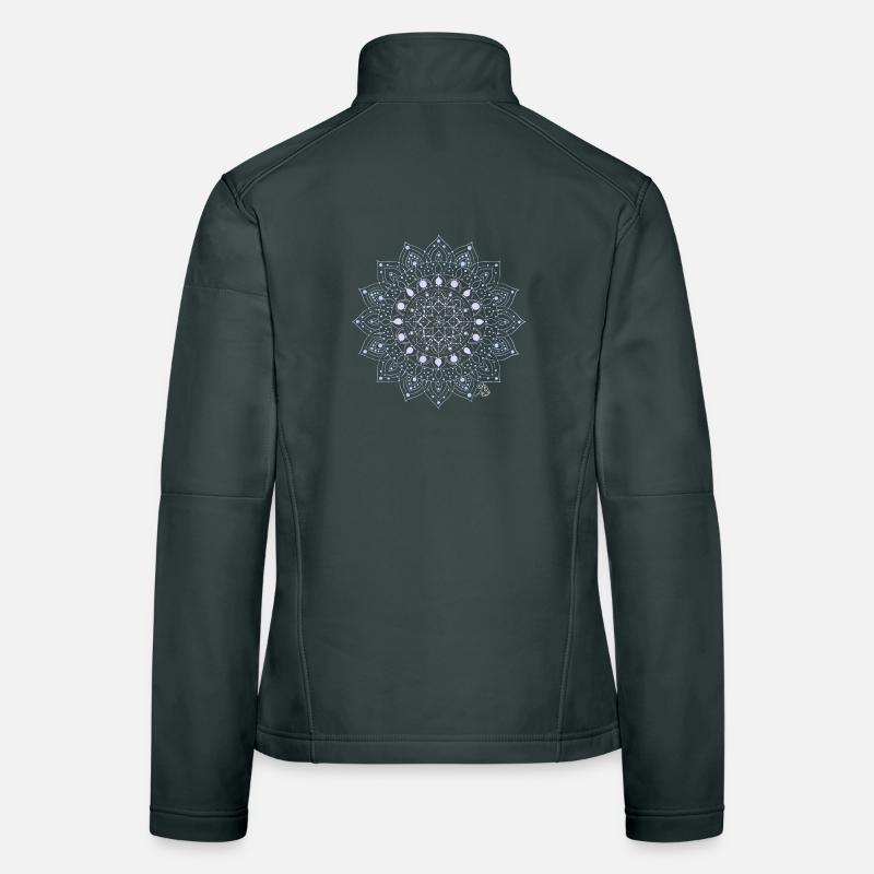 Geometric Mandala Pattern Women's Softshell Jacket
