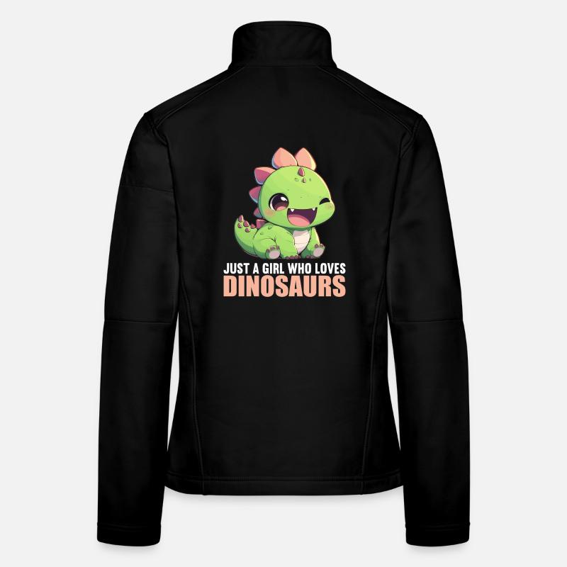 Dino Dinosaure Dinosaure Veste en tissu softshell Femme