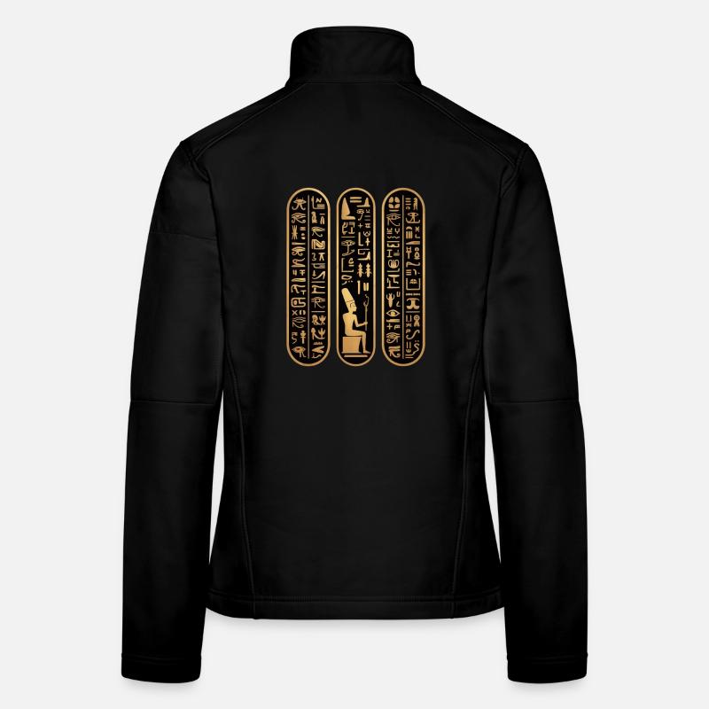 Egyptian hieroglyphs Egypt pyramid Women's Softshell Jacket