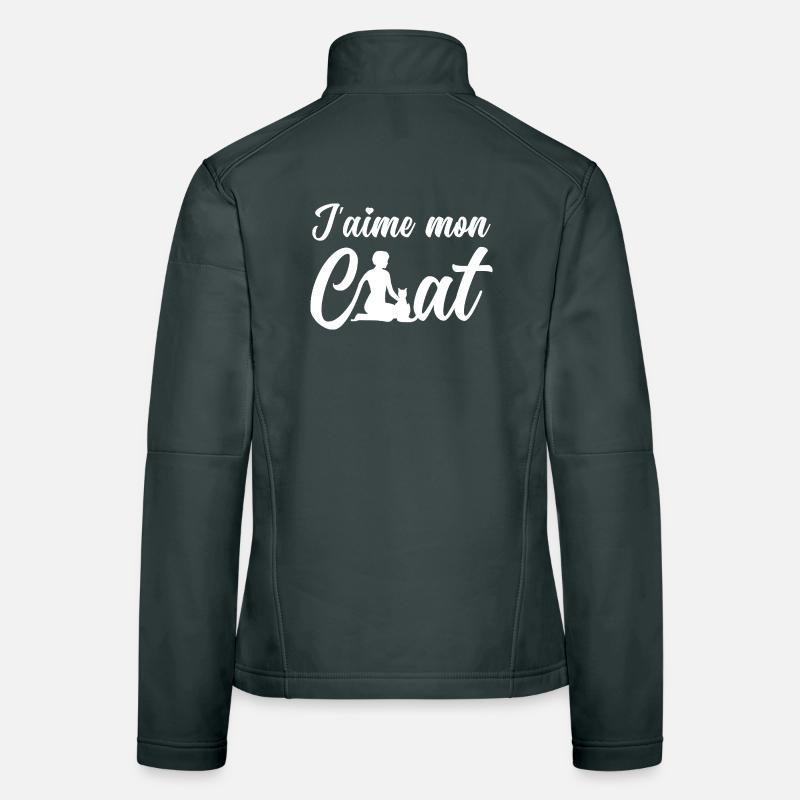 J'AIME MON CHAT ! Veste en tissu softshell Femme
