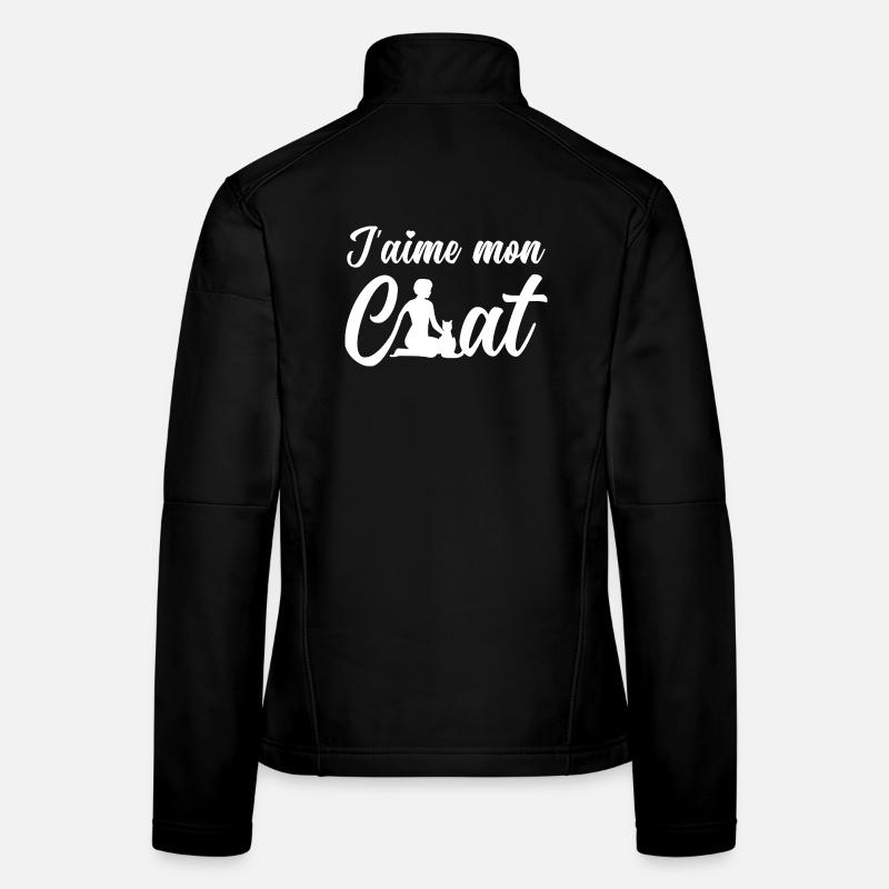 J'AIME MON CHAT ! Veste en tissu softshell Femme