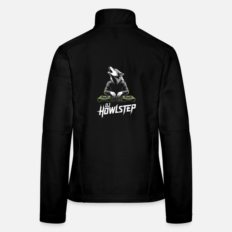 DJ Howlstep Wolf DJ Au mixeur EDM Veste en tissu softshell Femme