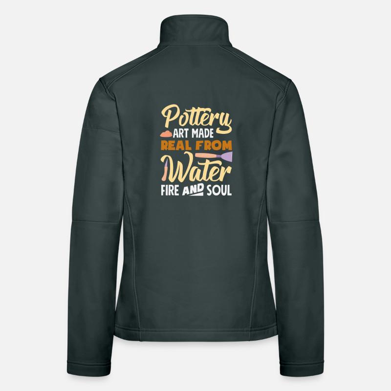 Pottery Art From Water Fire Soul Women's Softshell Jacket