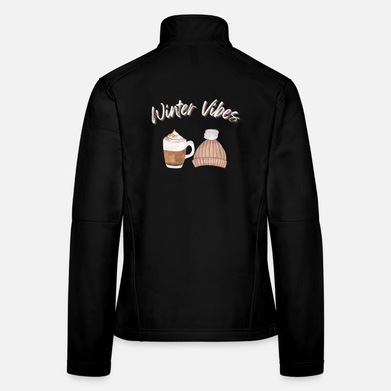 Winter Vibes Cold Season Hat Mug Women's Softshell Jacket