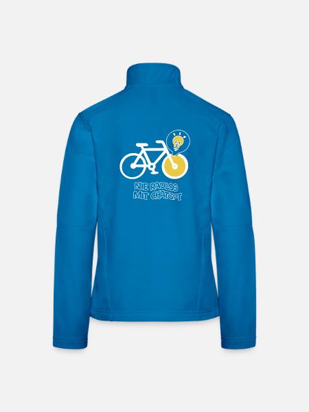 Radfahren mit kreativer Glühbirne-Design - Frauen Softshelljacke - Schwarz - Hinten