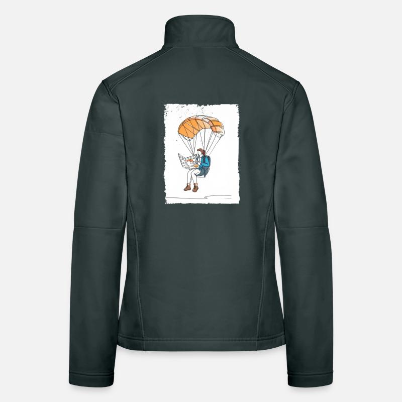Luftfahrende Leser Illustration Frauen Softshelljacke