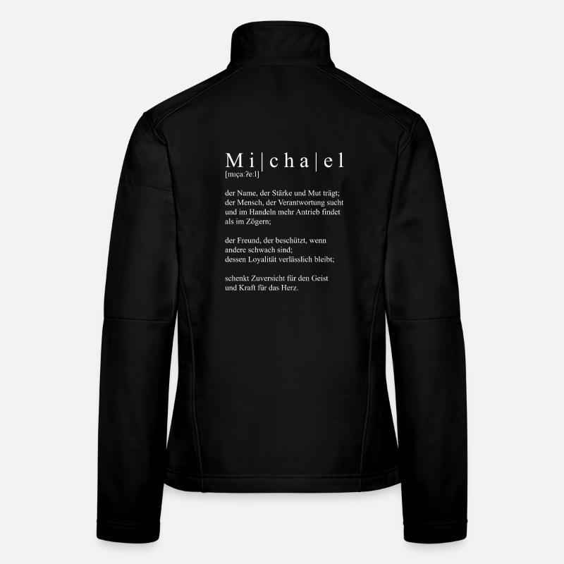 Name abstrakt Typografisch Weiß - Frauen Softshelljacke - Schwarz