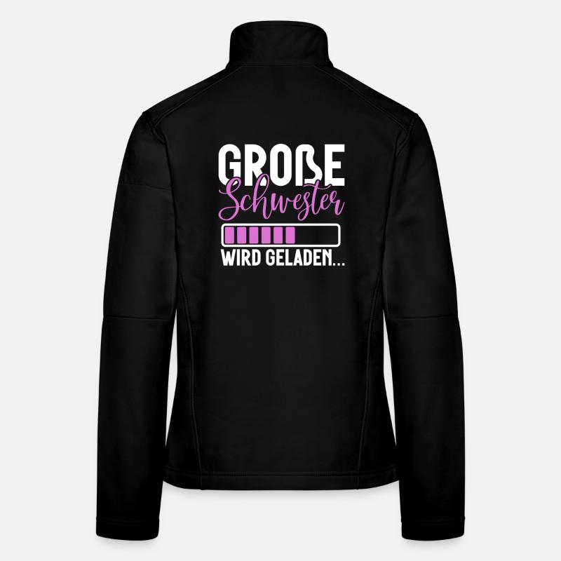 Große Schwester Verkündung Ankündigung Regenbogen Frauen Softshelljacke