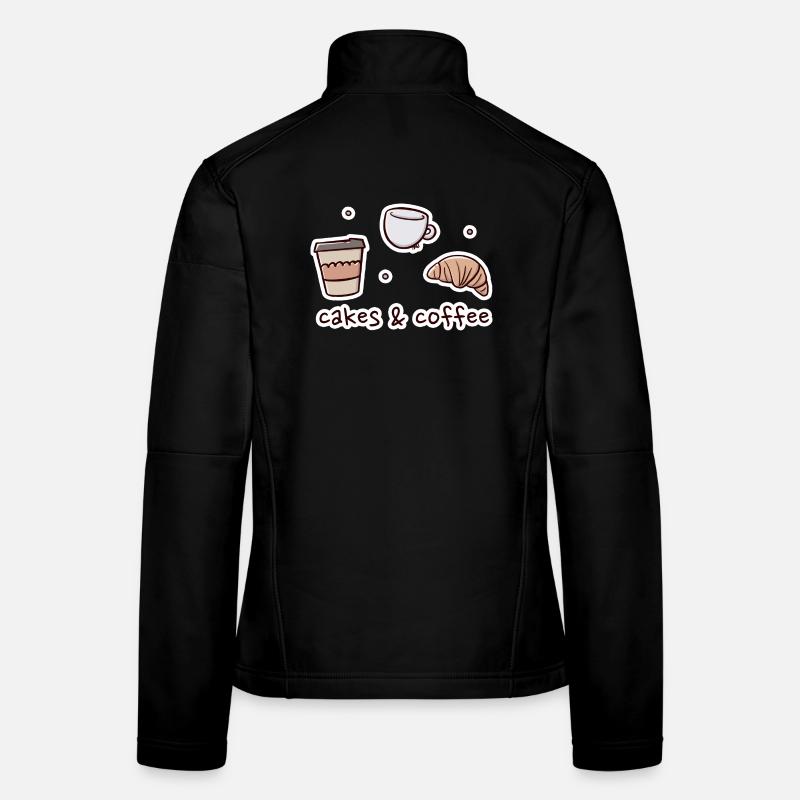Illustration de boulangerie et de café Veste en tissu softshell Femme