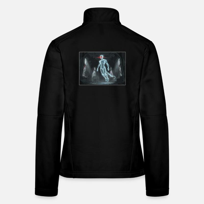 Digital ghost in the haunted house Women's Softshell Jacket