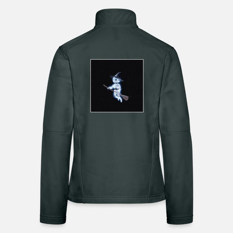Robot witch in space Women's Softshell Jacket