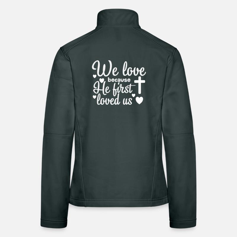 Religious love message illustration Women's Softshell Jacket