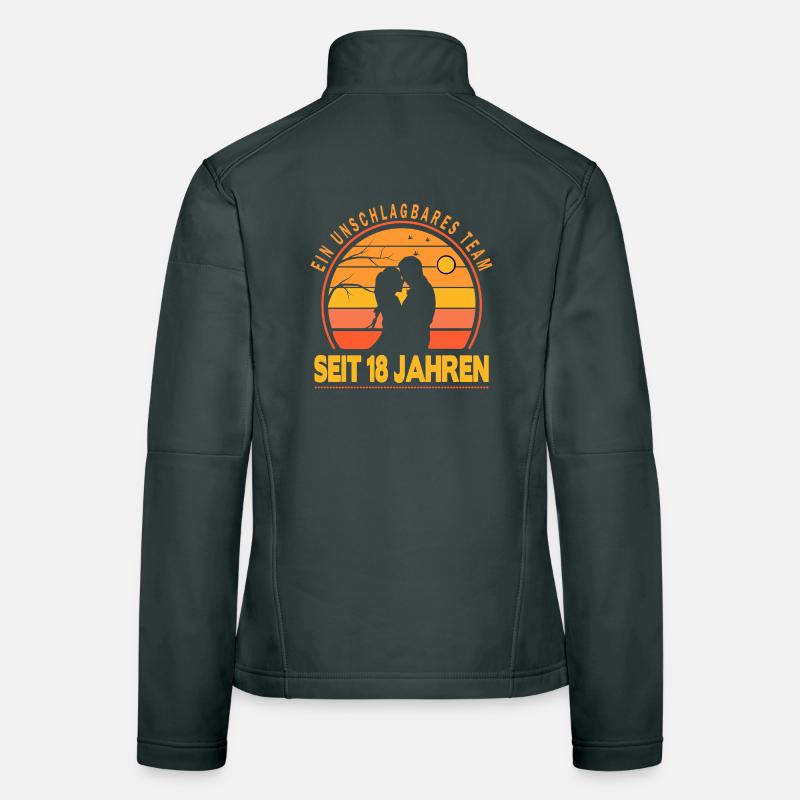 18 ans de relation anniversaire de mariage Veste en tissu softshell Femme