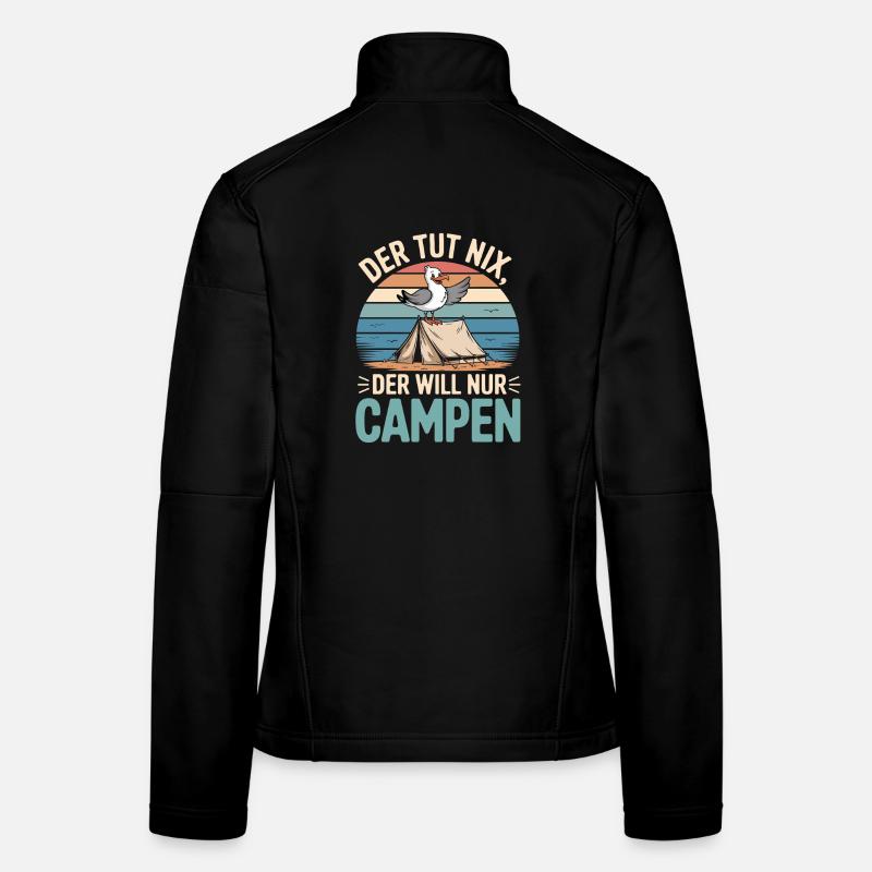  Der Tut Nix Der Will Nur Campen Möwe Zelt Strand Frauen Softshelljacke