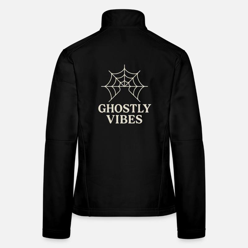 Spider web design with ghostly vibes Women's Softshell Jacket