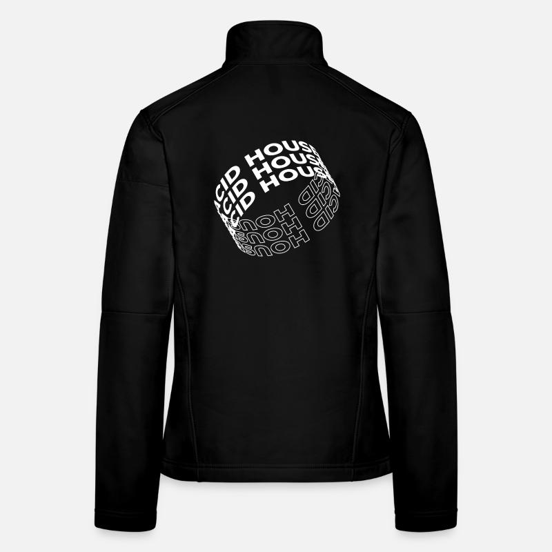 Conception de la typographie Acid House Veste en tissu softshell Femme