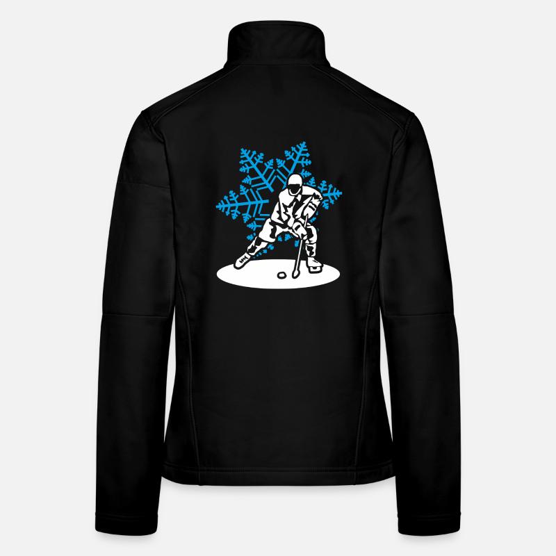 Eishockey Eiskristall Eishockeyspieler Geschenk Women's Softshell Jacket