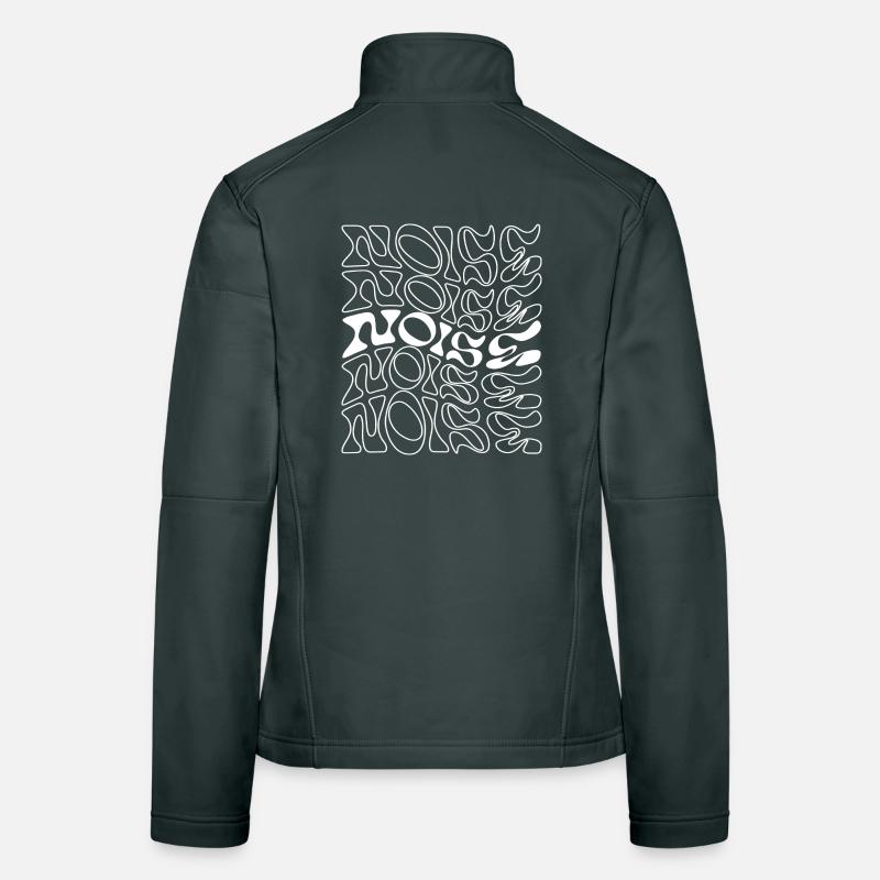 Noise music Abstract Fluid Line Pattern Women's Softshell Jacket