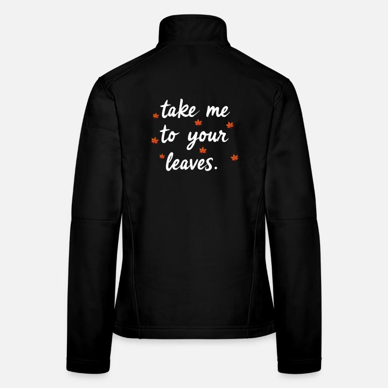 Emmenez-moi à vos feuilles. Bonne récolte d’automne n— Veste en tissu softshell Femme