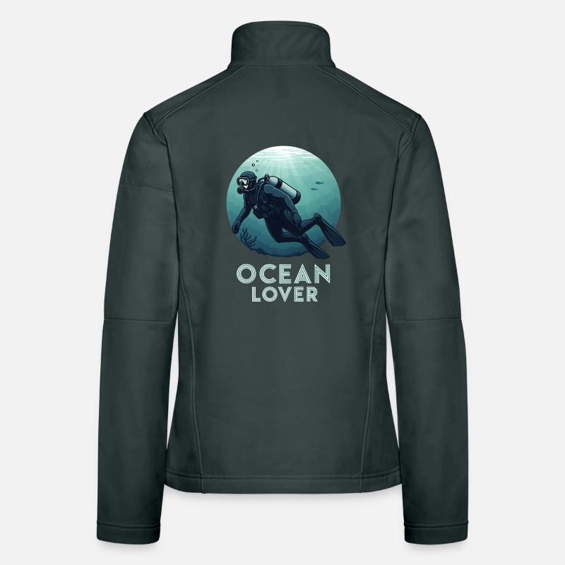 Ocean Lover Taucher Frauen Softshelljacke