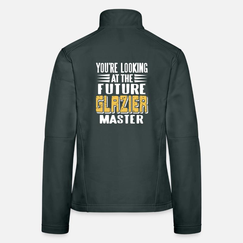 Futur Vitrier Maître en Formation Ouvrier Drôle Veste en tissu softshell Femme