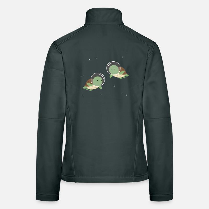 Cute Space Turtles Women's Softshell Jacket