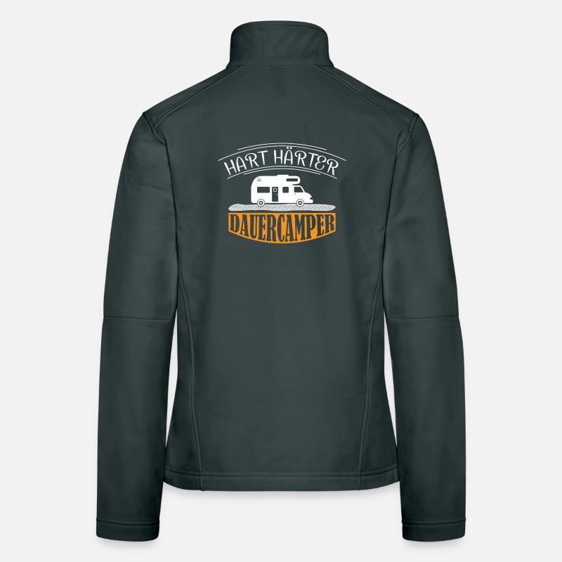 Camper Camping Wohnwagen Spruch Frauen Softshelljacke